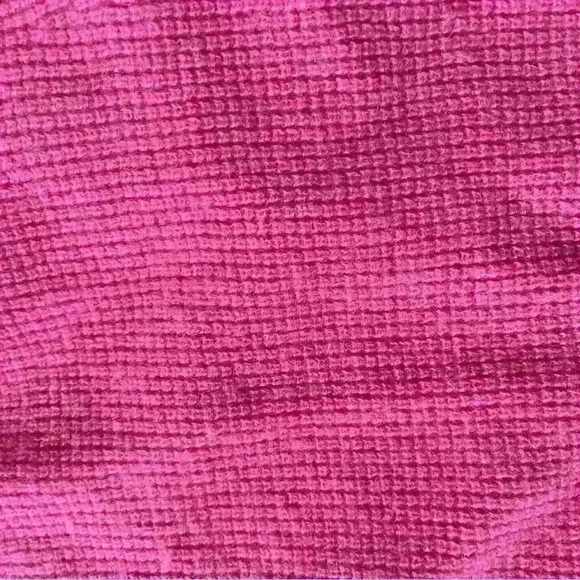 LL Bean 100% cashmere pink waffle weave crewneck sweater - Picture 3 of 4